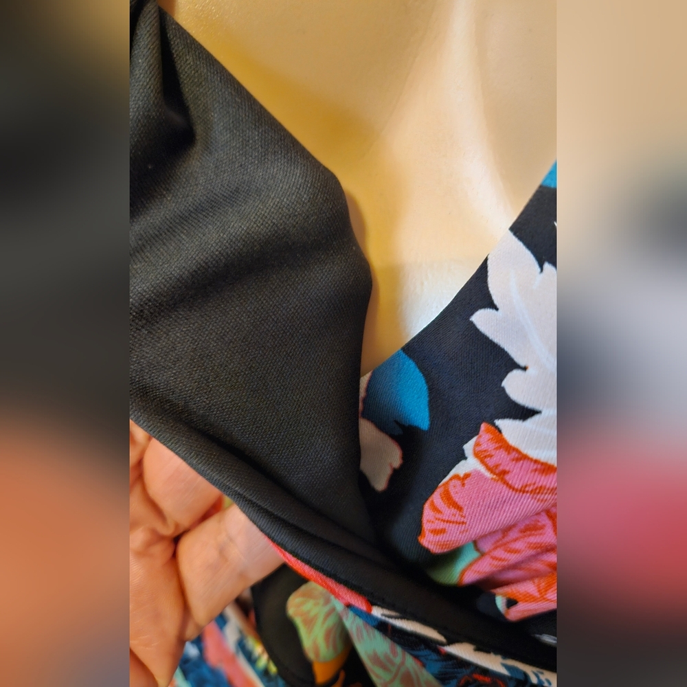 NWT THALIA SODI Vibrant Spring Floral Illusion Wrap Maxi Dress M 8 10 - Picture 7 of 9